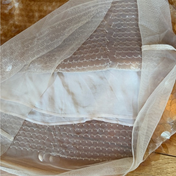 J Crew Sequin Midi Skirt Women’s Size 12 Beige NWT - Picture 3 of 6